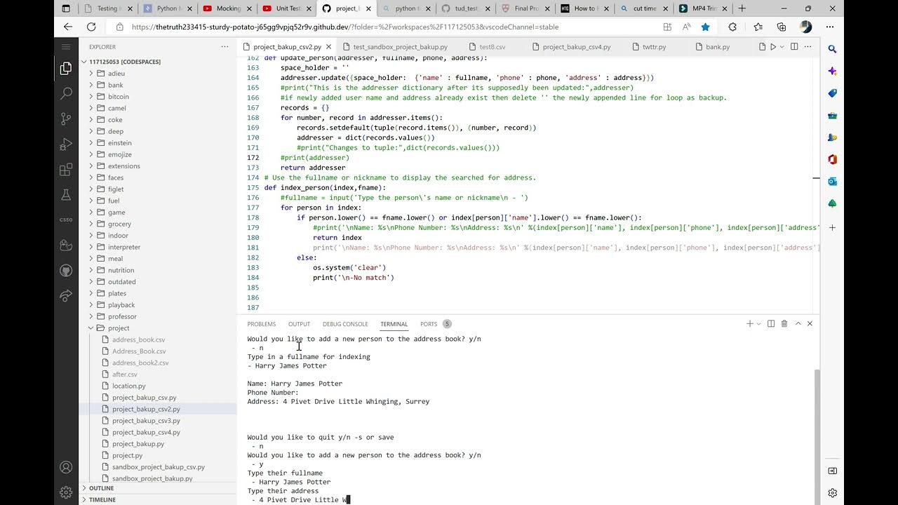 address book csv cs50 YouTube