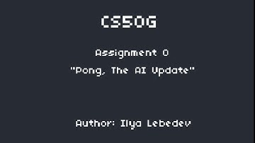 Pong AI | Solution Of Assignment 0 From CS50G