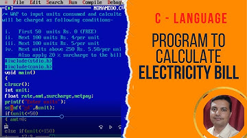C Program to Calculate Electricity Bill | Electricity Billing System In C With Source Code