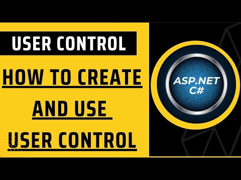 How To Create A asp.net User Control ascx In c# 4.6