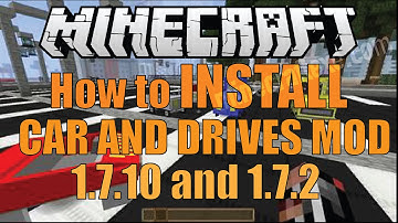 How to install Car and Drives Mod 1.11.2/1.10.2/1.7.10