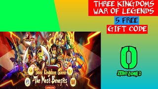 THREE KINGDOMS WAR OF LEGENDS 5 FREE GIFT CODE screenshot 4