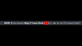JToH - Ring 3 Tower Rush beaten!