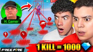 WE GAVE A HACKER 1,000 DIAMONDS PER KILL IN FREE FIRE!! *UNEXPECTED ENDING* WITH DONATO!!! 😭💎