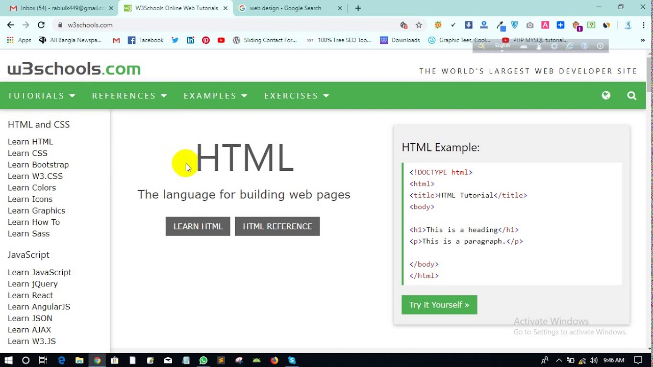 HTML Part Start - YouTube