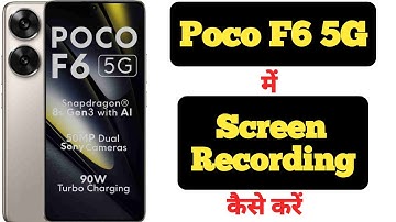How to record screen in Poco F6 with audio || Poco F6 me screen recording kaise kare ||