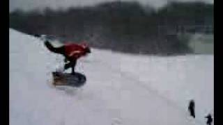 hardcore sledding WIPE OUT