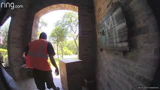 'You are F***ing Welcome!' - Relieved Delivery Driver Drops Off Large Package
