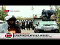 First lady, Racheal Ruto arrives for the Mashujaa day celebrations