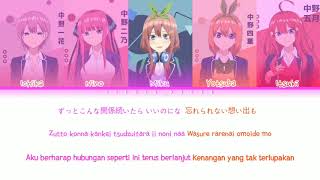 GOTOUBUN NO KIMOCHI - Op Gotoubun no Hanayome Nakanoke no Itsutsugo | Lirik Terjemahan Indonesia