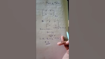 find the rank of 2x2 matrix explanation in hindi
