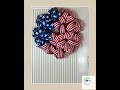 Patriotic Flag Wreath: Red, White &amp; Blue Stars and Stripes