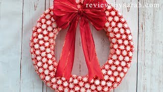 How to Make a Peppermint Candy Wreath for the Christmas Holiday Season