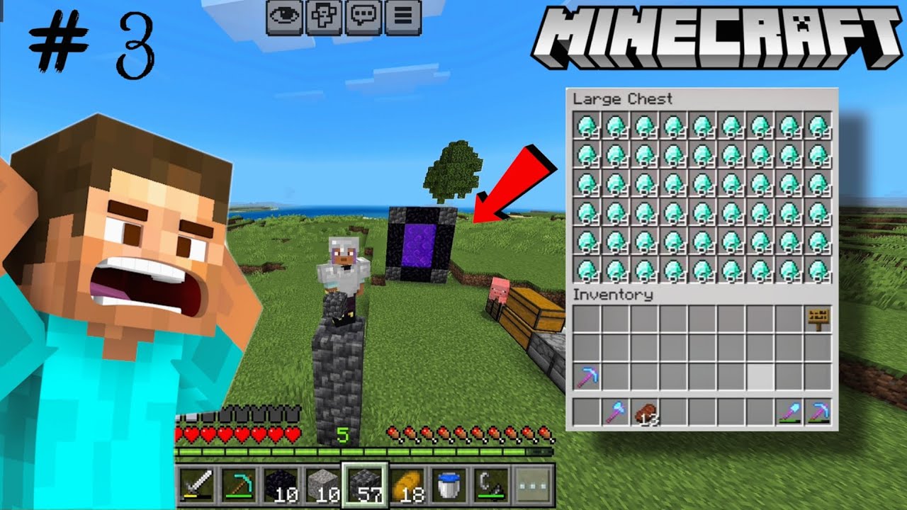 📌 MINECRAFT Survival series 😍 #3 Going nether - YouTube
