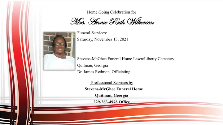 Home Going Celebration for Sister Annie Ruth Wilke...
