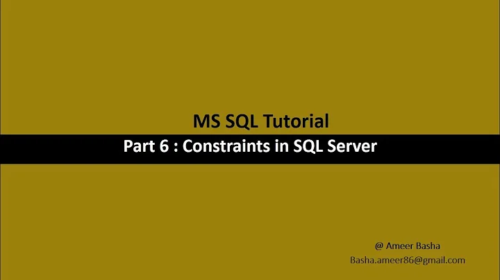 Part 6: Constraints in SQL Server