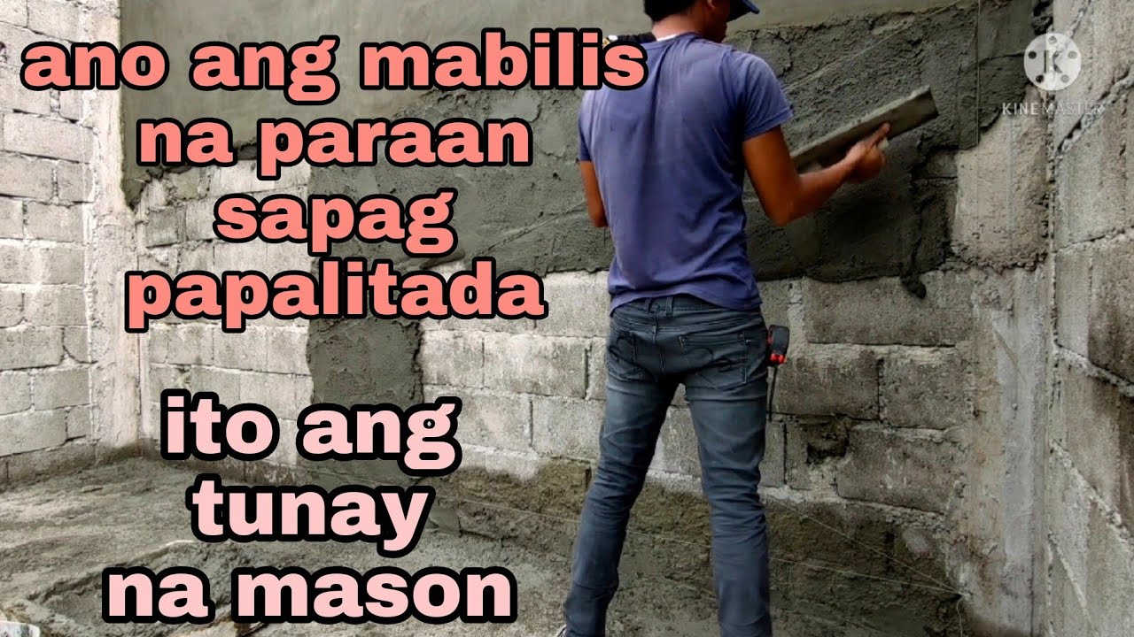 MABILIS NA PARAAN SA PAG PAPALITADA | PAANO MAG PALITADA SA WALL | WALL PLASTER