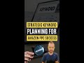 Strategic Keyword Planning for Amazon PPC Success #AmazonPPC #EcommerceGrowth #KeywordStrategy