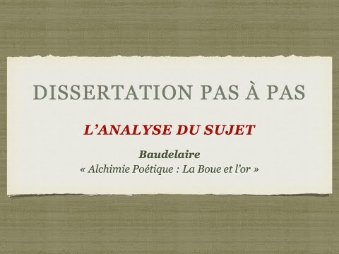 correction dissertation baudelaire