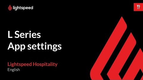 Restaurant app settings (L Series)