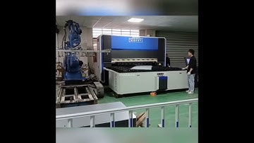 The perfect combination of robotic arm and bending machine,automatic loading and bending#cncmachine
