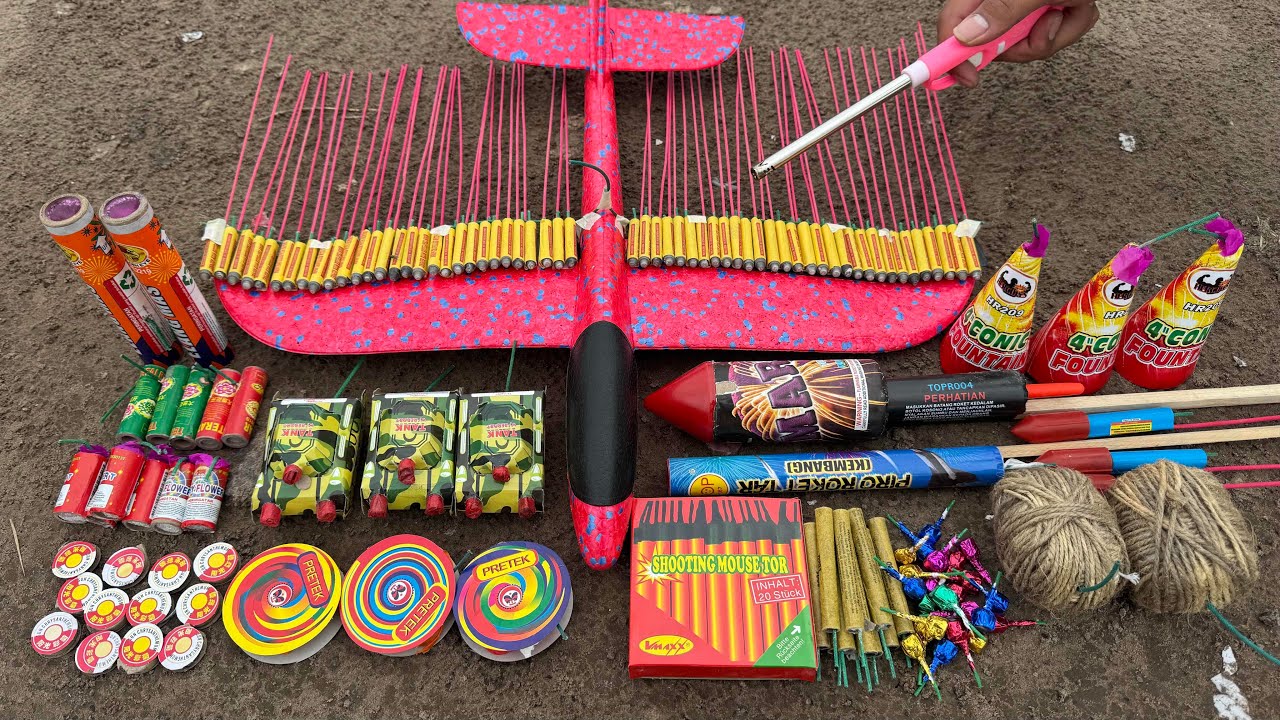 NYUMET MERCON ROKET 1 KARDUS DENGAN PESAWAT MAINAN RAMDHAN 2026!!! SERU LIHAT