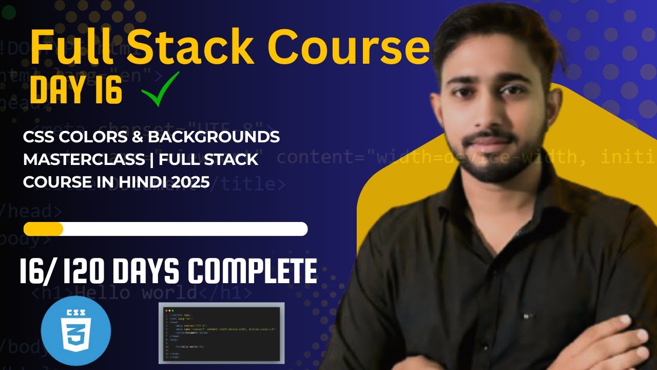 Day 16 - CSS Colors & Backgrounds Masterclass | Full Stack Course in ...