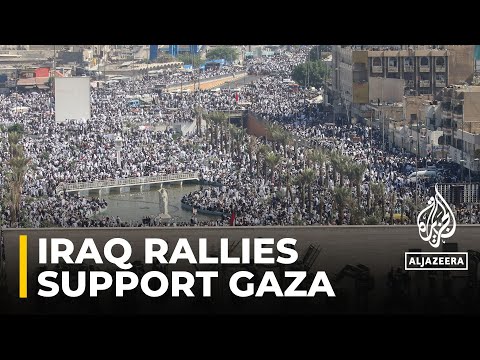 Solidarity with palestine: thousands gather in central baghdad