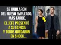 Se burlaron del nuevo empleado, más tarde, el jefe presentó a su esposa y todos quedaron en shock...