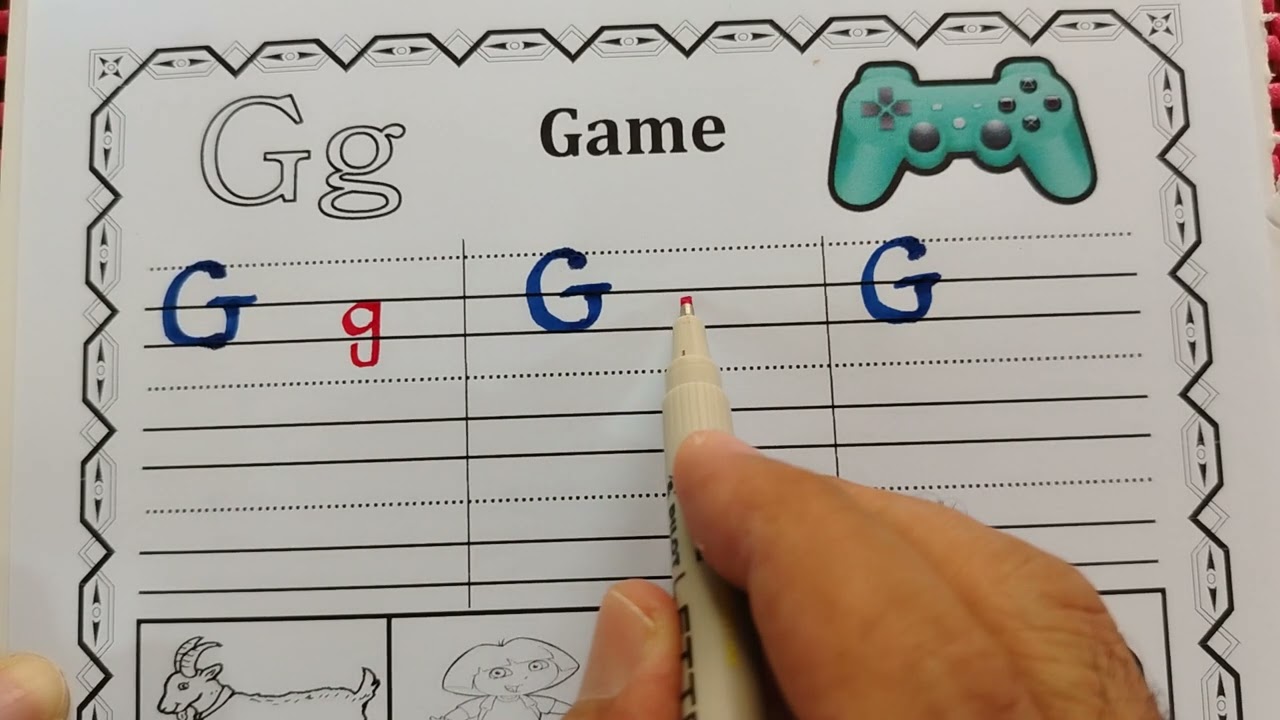 الطريقة الصحيحة لكتابة حرف Gg