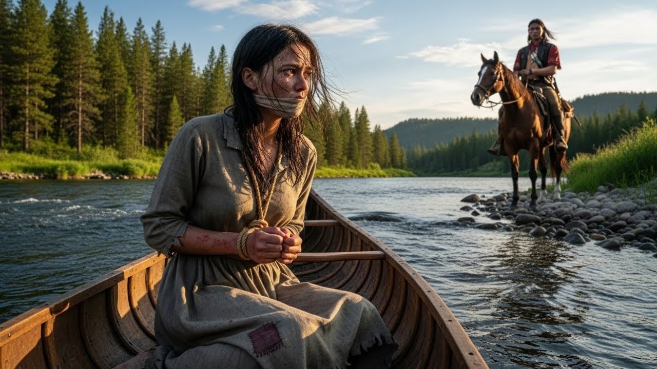 Ella fue atada a una canoa para morir ahogada — el comanche lo vio todo desde lejos y decidió...