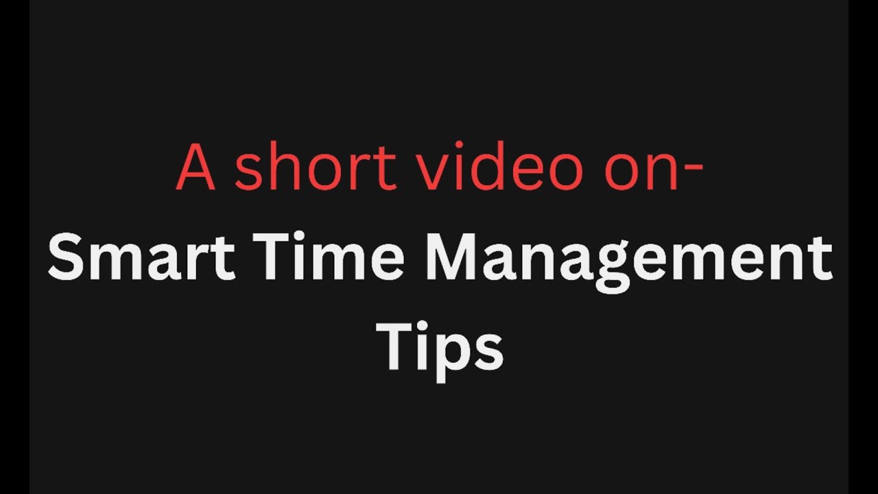A short video on time management | Time Management Tips | Sazedul Sobuj
