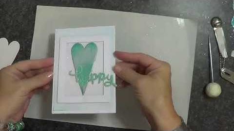 WOW Embossing Powder marble effect faux enamel heart card making tutorial
