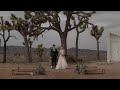 Unique  moving intimate rainy joshua tree wedding film