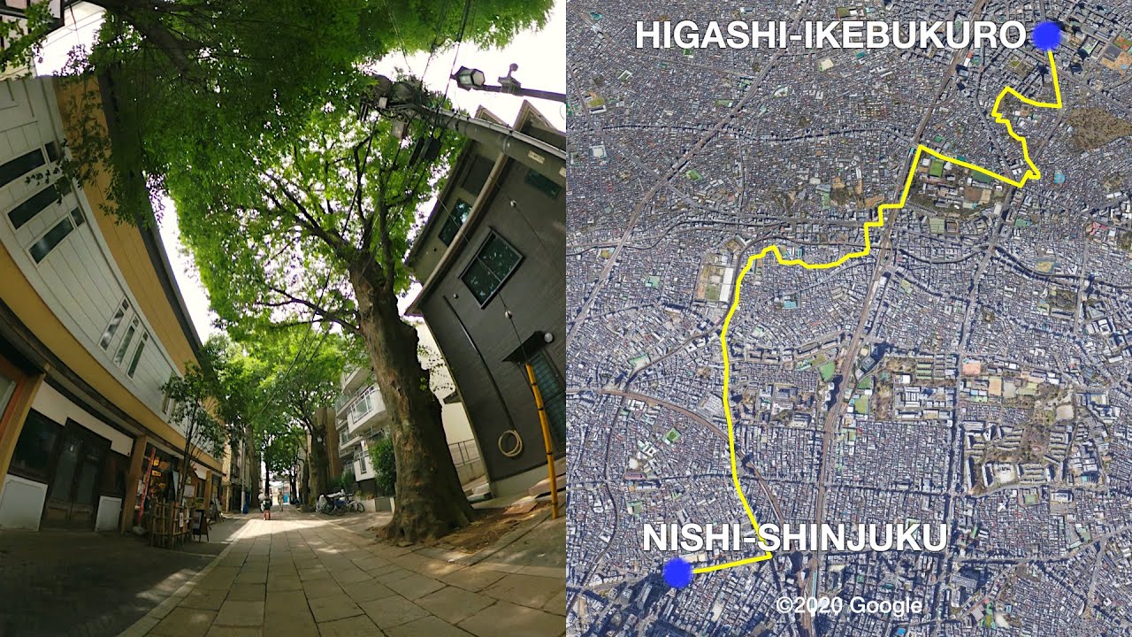 Ride in Tokyo | East Ikebukuro to West Shinjuku | Higashi-Ikebukuro to Nishi-Shinjuku