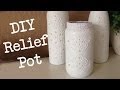 Diy Pot met Kanten Relief, Thuis decoratie voor ieder budget!