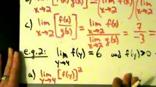 Calculus I - Limits - Evaluating Limits - Examples 1 and 2 - Using Limit Properties