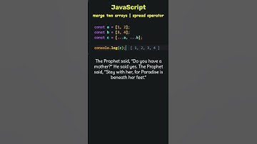 How to merge two arrays using spread operator in JavaScript?
