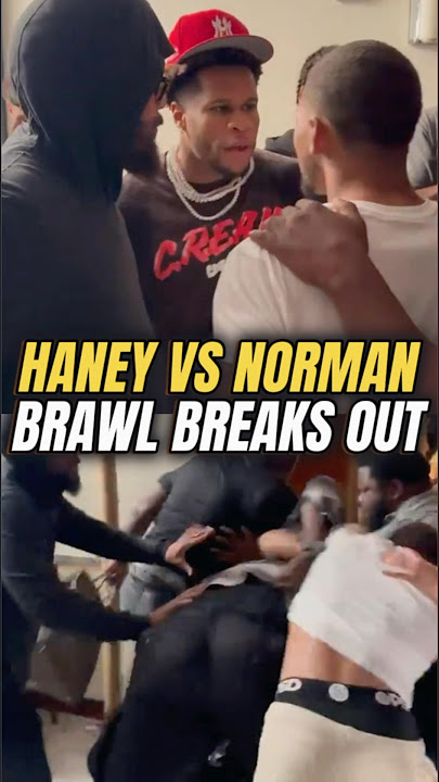 Devin Haney & Norman BRAWL BREAKS OUT after heated exchange!