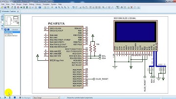 Interfacing PIC16F877A with SSD1306 OLED - Proteus simulation