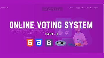 Online Voting System using Php and Mysql || Part - 3 || creating About Section #phpprojects #php
