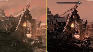 Skyrim Nintendo Switch vs PC Original Graphics Comparison