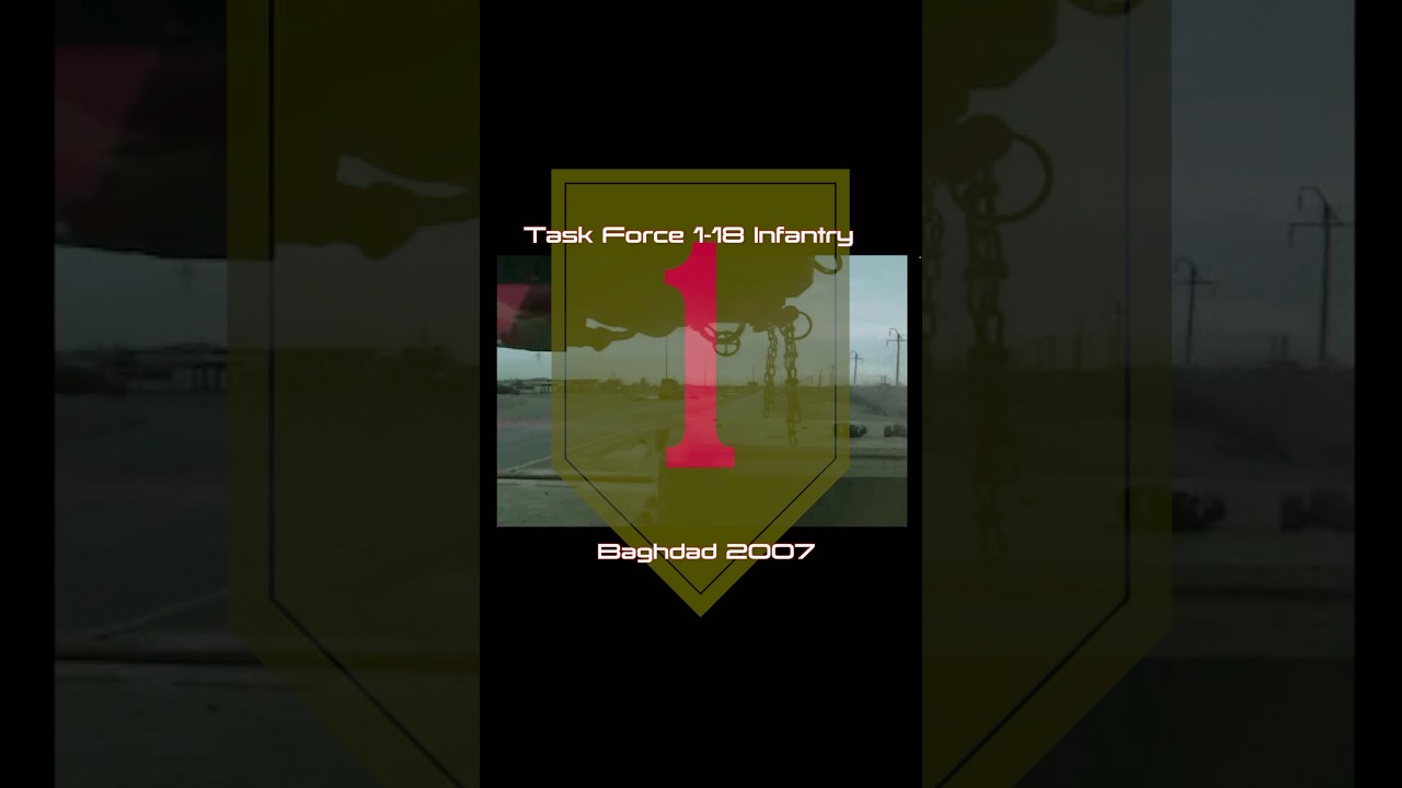 An M1A1 Abrams main battle tank from TF 1-18 IN on patrol in Baghdad, Iraq 2007 