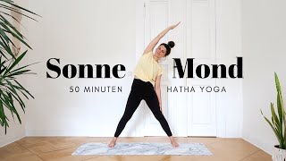 Komplette Hatha Yogastunde für Anfänger | Ausgewogen &amp; heilsam nach dem Prinzip von Sonne und Mond