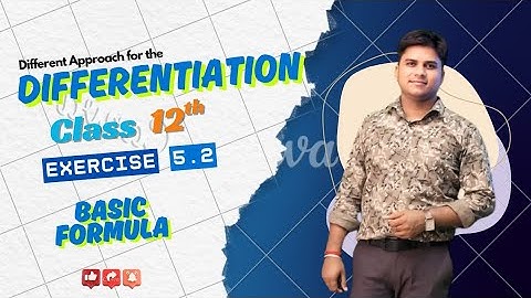 Differentiation basic concepts Ex-5.2 |Class 12 NCERT Math Solution #differentiation #class12 part-1
