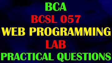 IGNOU BCA BCSL 057 PRACTICAL QUESTIONS