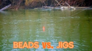 Steelhead BOBBER DOWN COMPETITION!  Beads vs. Jigs (Winter Steelhead Float Fishing)