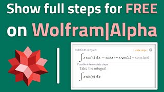 How to show steps for FREE in Wolfram|Alpha (legal)