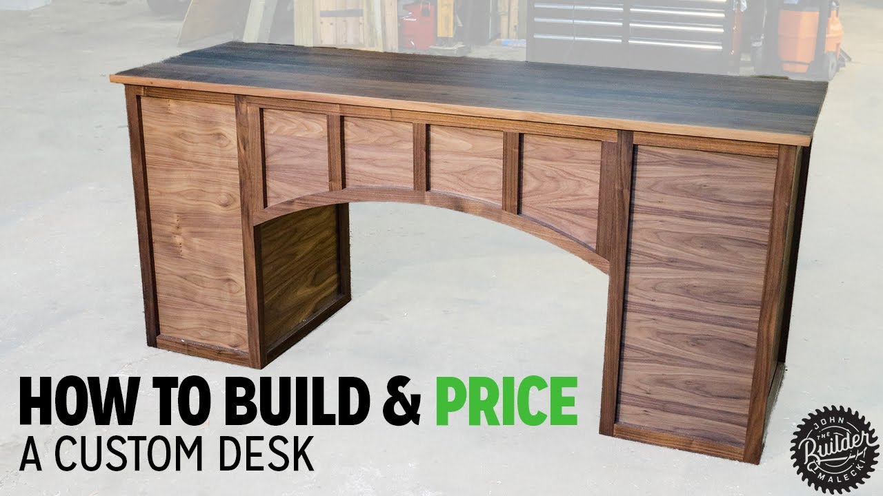 How To Build A Modern Office Desk - YouTube