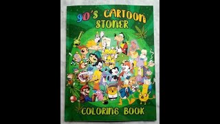 90s Cartoon Adult Coloring Book Stoner Edition